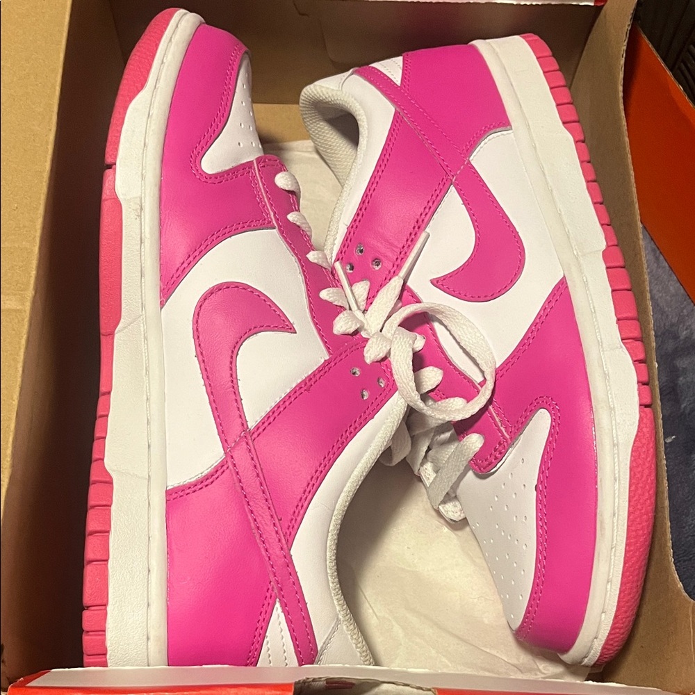 Nike Women's Pink and White Sneakers